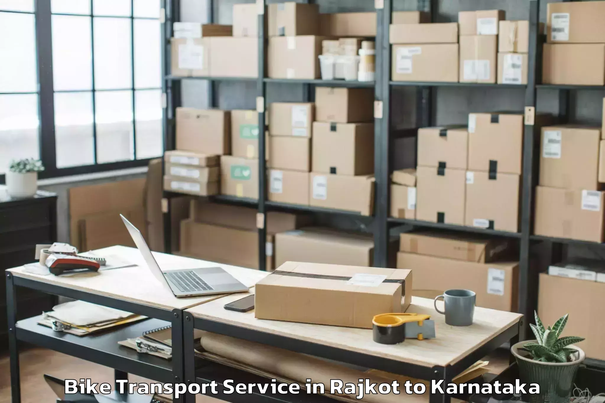 Professional Rajkot to Pavagada Bike Transport